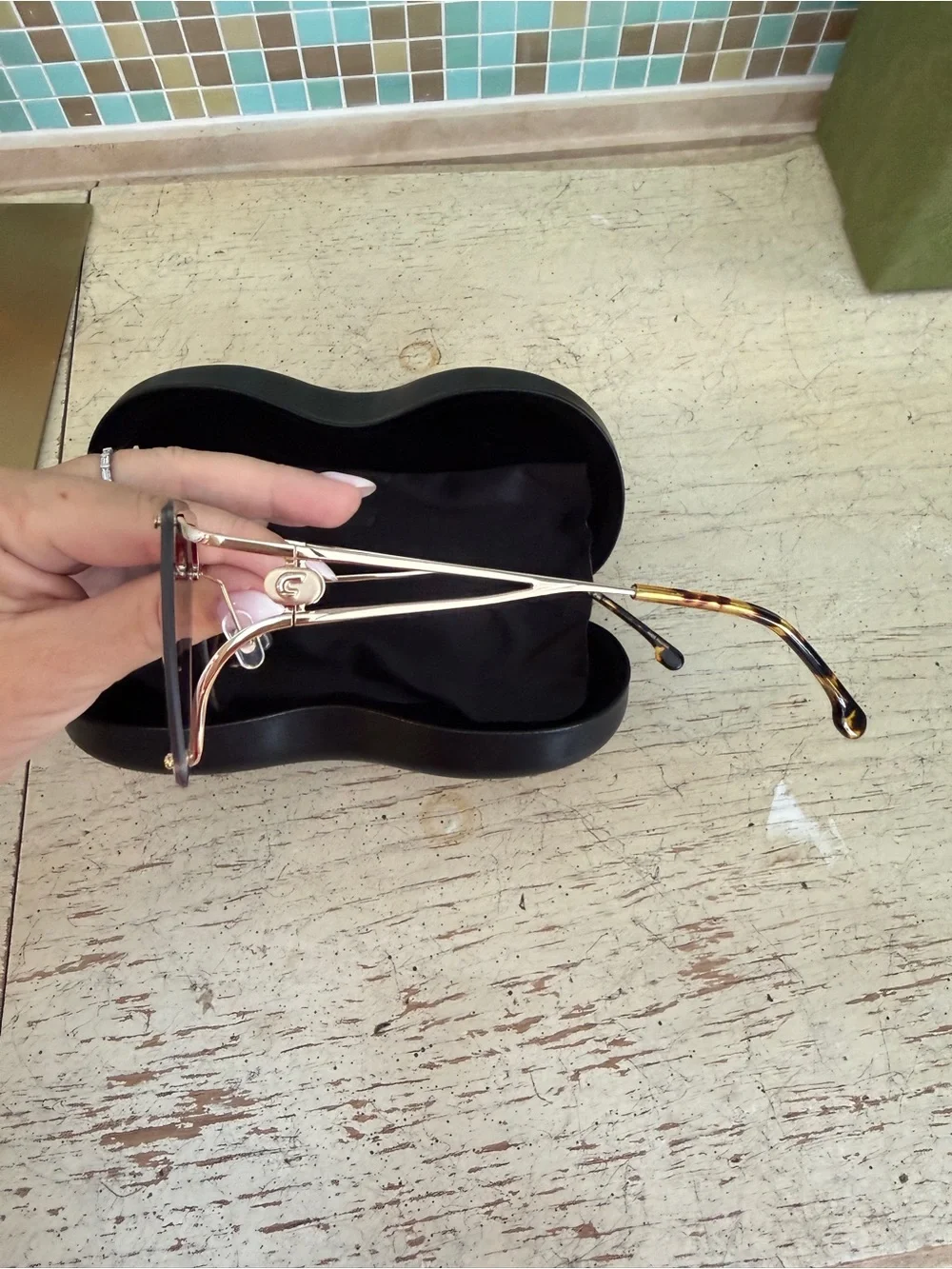 Carrera Rimless Sunglasses with Brown Gradient Lenses NEW